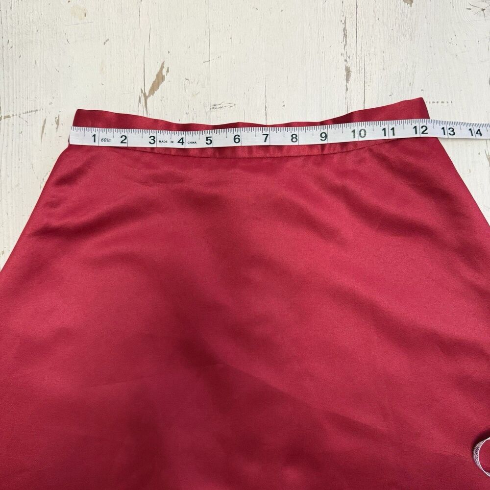 Burgandy Red Satin Skirt S Ren Faire Cosplay Whimsygoth Formal Party Renaissance - Picture 3 of 8
